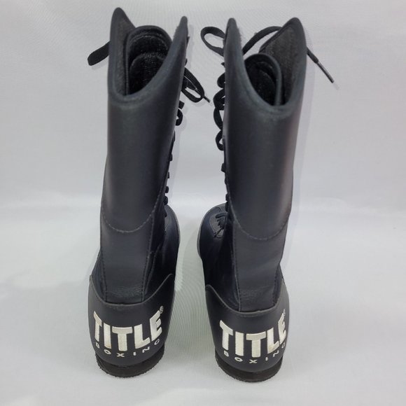 Title Boxing Boots Black Fighting Footwear - Picture 4 of 6